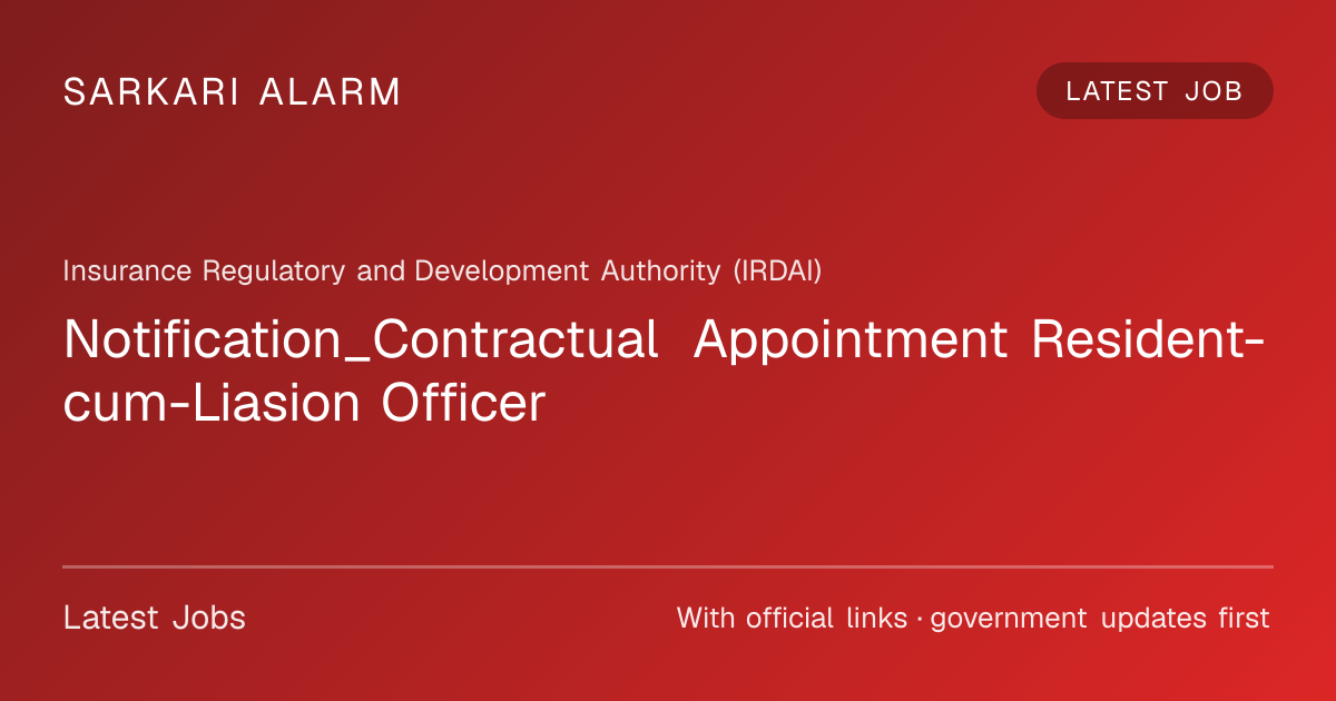 Notification_Contractual Appointment Resident-cum-Liasion Officer ...